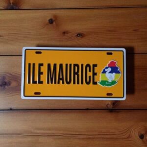 Yellow Rectangle MAURITIUS Magnet