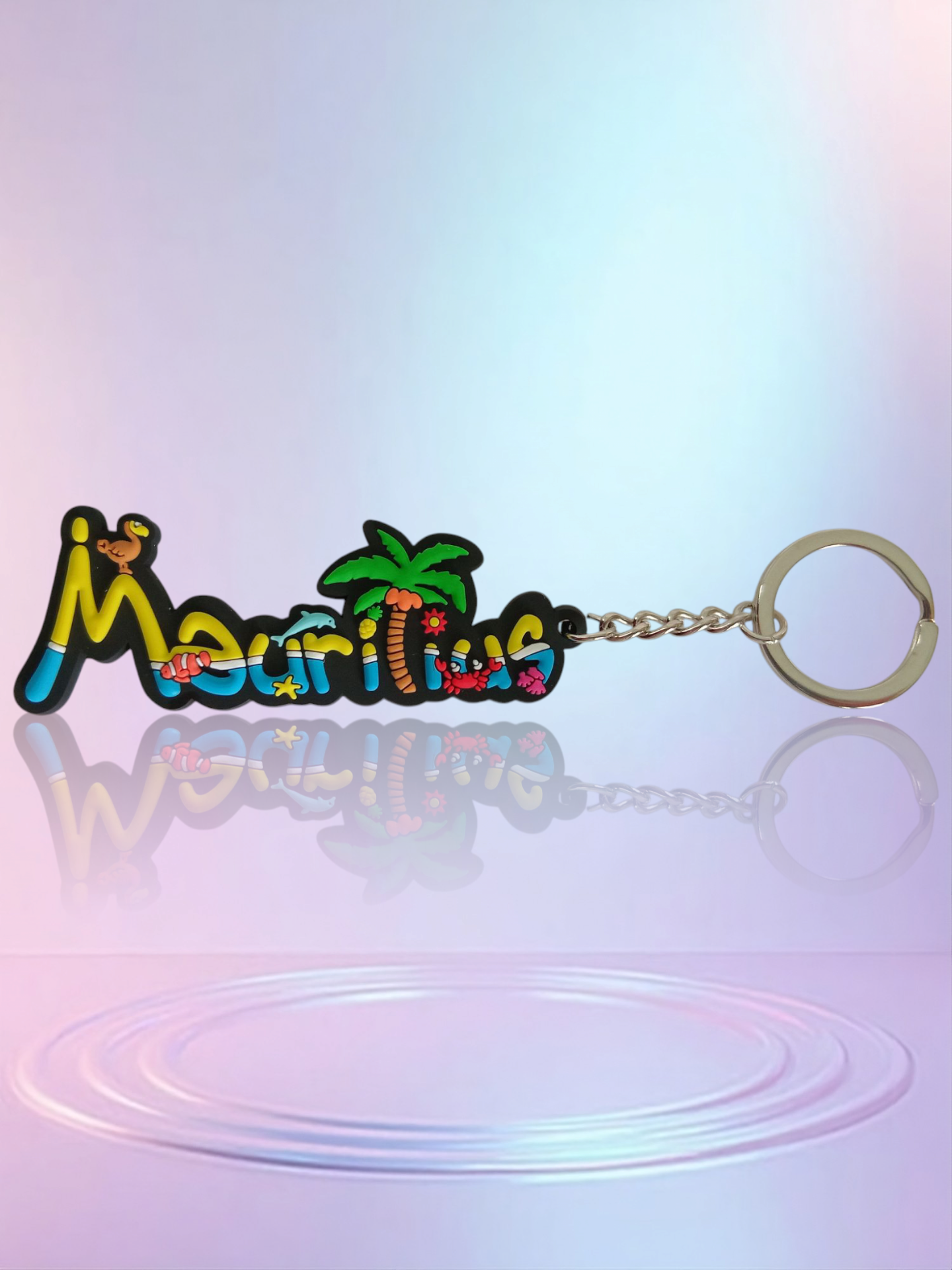 MAURITIUS Rubber Keychain: A Stylish and Practical
