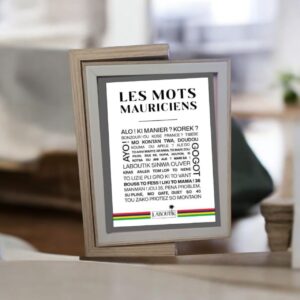 Wood Frame Mirror MAURITIAN WORDS