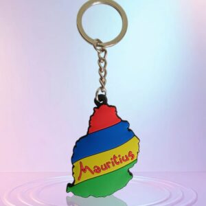 MAURITIUS MAP Rubber Keychain